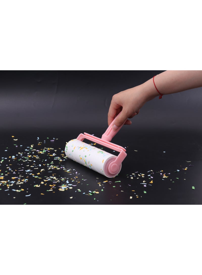 هابي هوم مجموعة مزيل الوبر (2 قطع، كل قطعة 60 ورقة) فرشاة لإزالة الوبر وشعر الحيوانات الأليفة من الملابس، طقم إزالة الشعر، ورق لاصق محمول مع مزيل غبار بزاوية، مناسب لإزالة الشعر والفتات وغيرها - Image 4